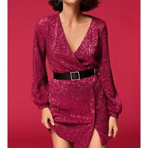 Sparkly wrap dress